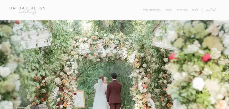 Bridal Bliss - Minimalist Website Examples