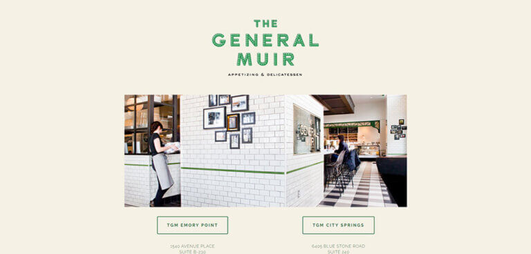 General Muir- Minimalist Website Examples